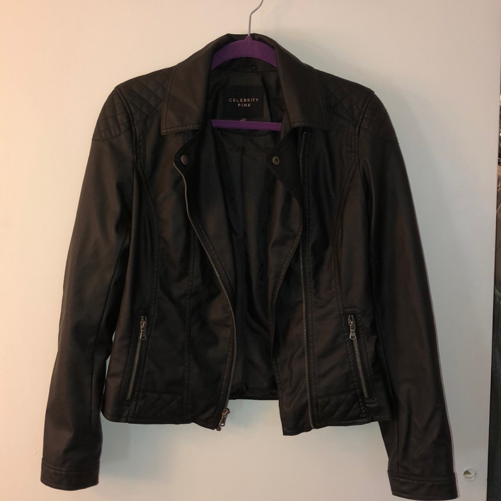 Black leather jacket